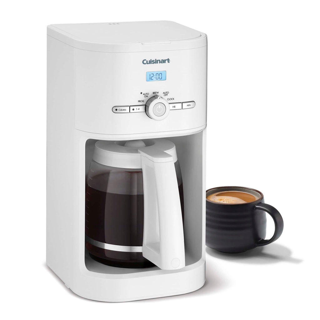 12-Cup Programmable Coffee Maker, Classic Drip Coffee Machine with Auto Brew and White Finish