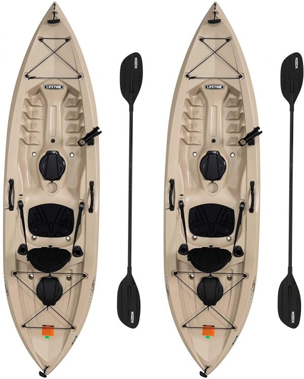 Lifetime Tamarack Angler 100 Fishing Kayak 10 ft 2-Pack with Paddles, Sit-On-Top Kayak