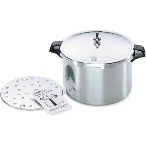 16 Quart Pressure Canner & Cooker - Aluminum Home Canning Pot with Pressure Regulator and Rack