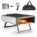 Wildbreak Ourdoor Gas Propane Pizza Oven, 22.8 x 16.5 x 7.1", With Accessories Kit, Silver & Black