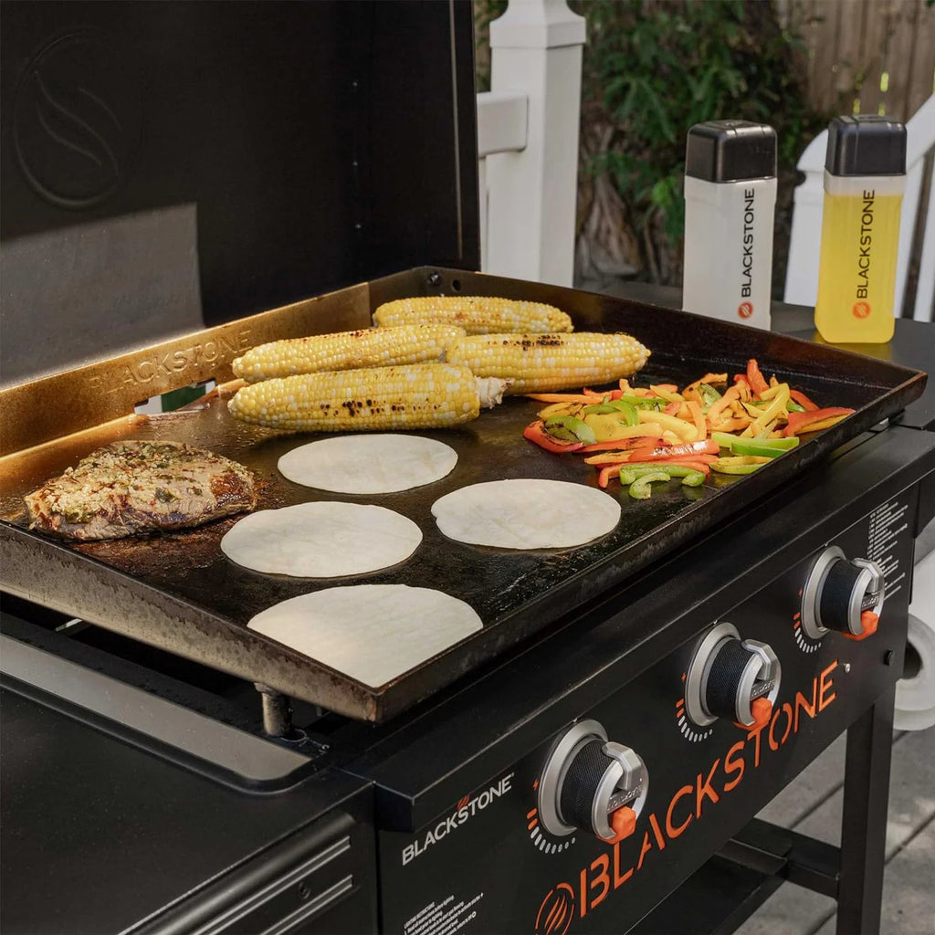 28 Inch Gas Griddle - 3 Burner Outdoor Flat Top Grill with Accessories