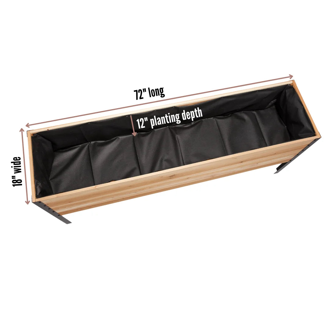 18" x 72" Raised Garden Bed