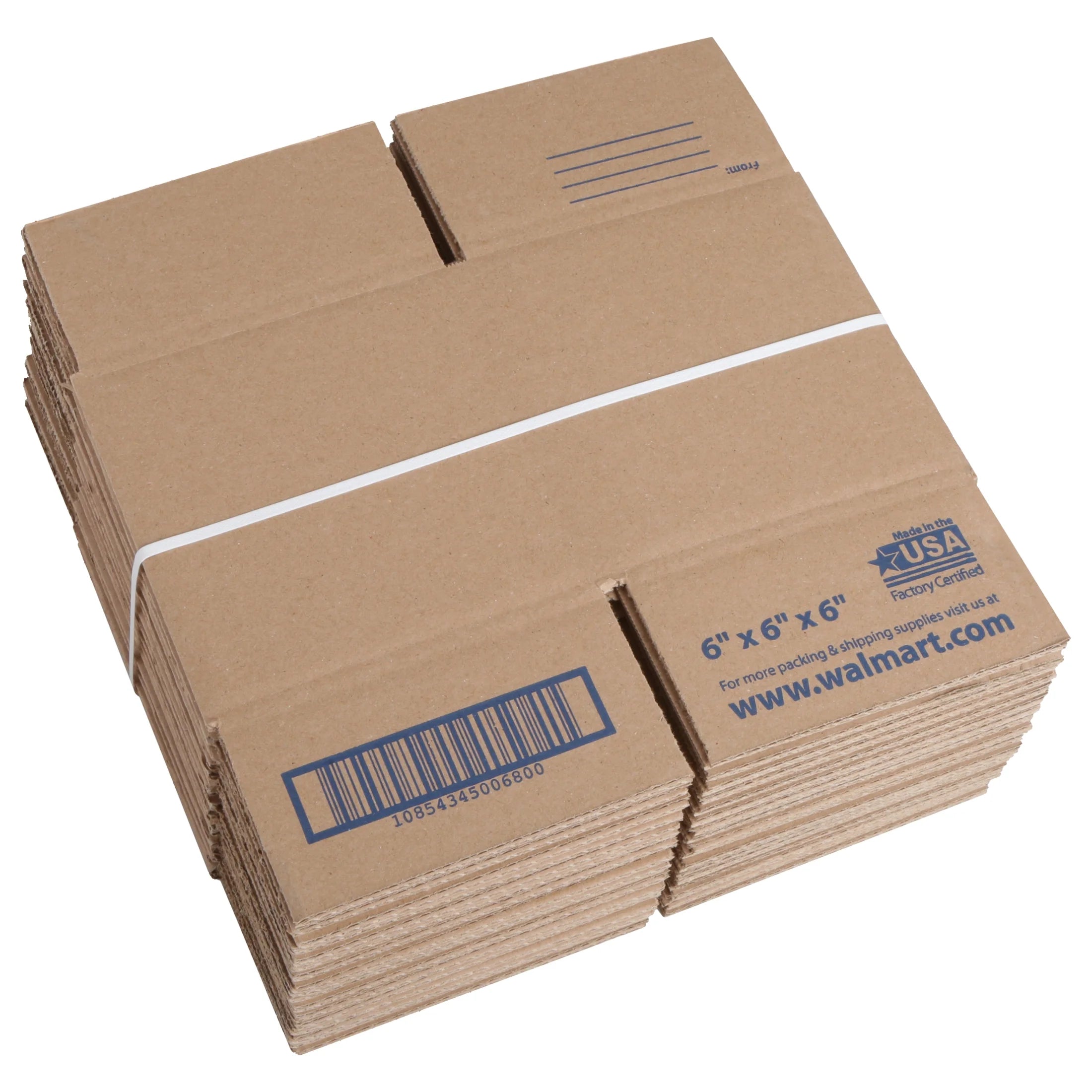 (10 pack) Pen+Gear Recycled Shipping Boxes, 6 in. L x 6 in. W x 6 in. H, 30-Count