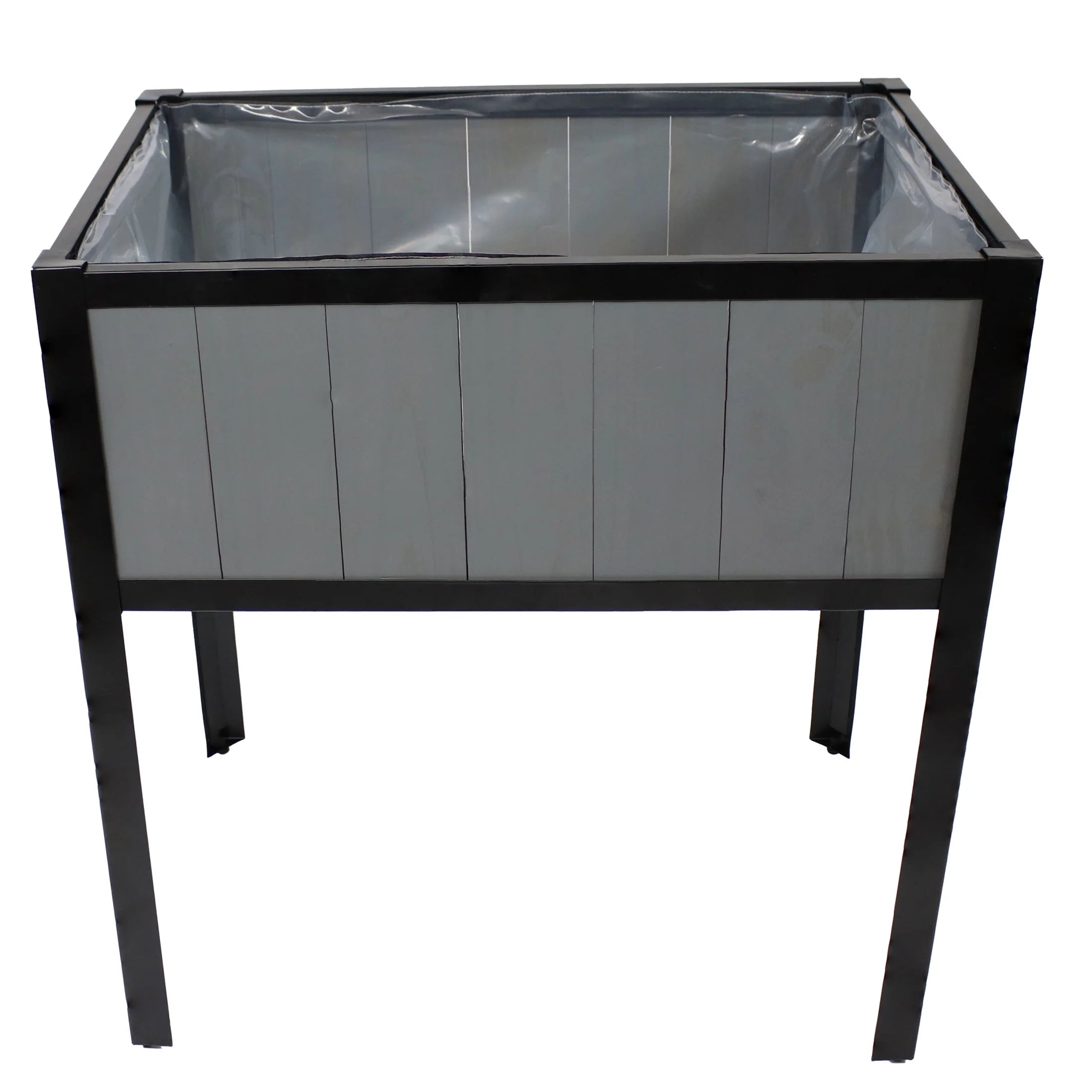 Sunnydaze 29.25" x 20" x 30.75" Gray Acacia Wood Rectangular Raised Garden Bed with Legs