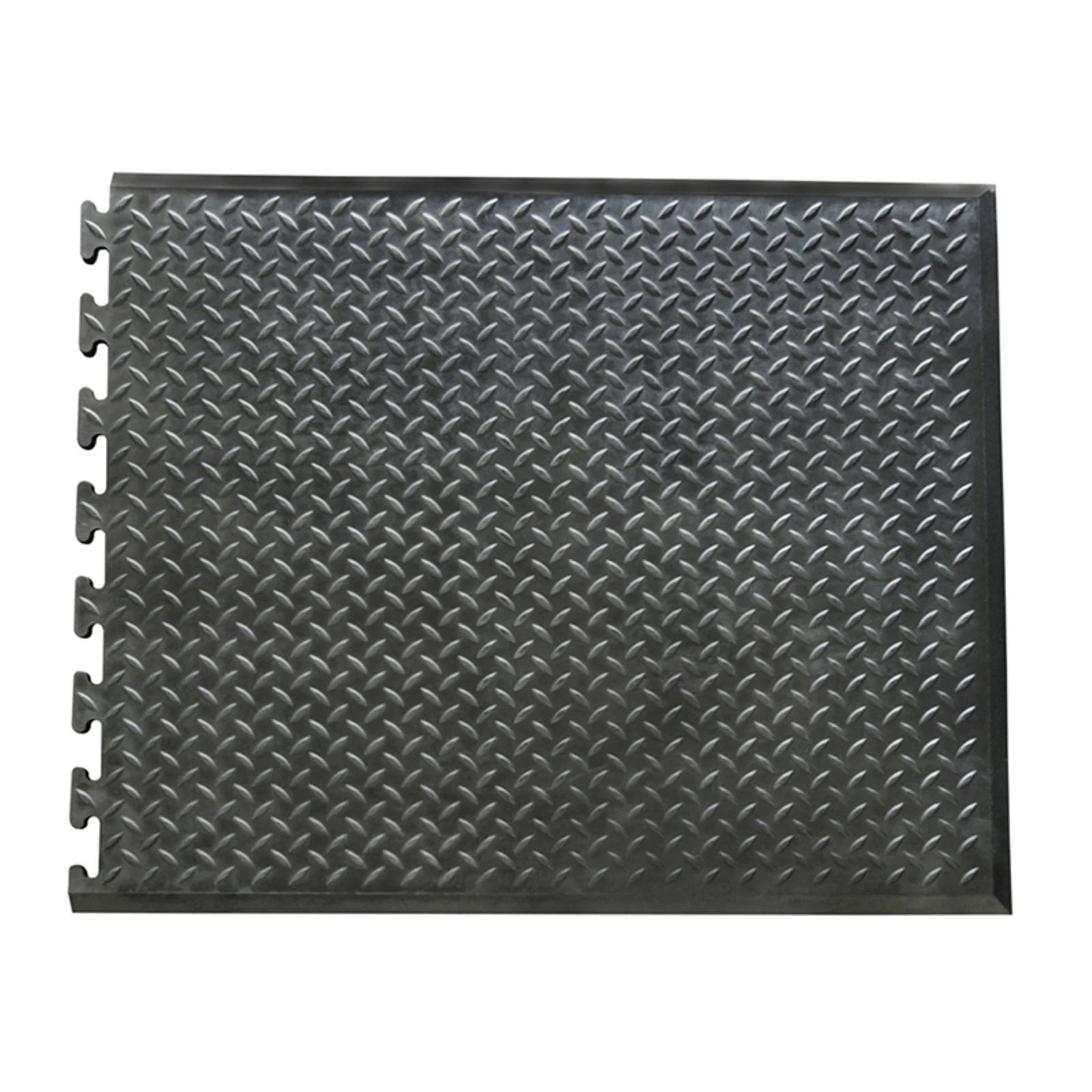 Rubber-Cal "Foot-Rest" Interlocking Anti-Fatigue Floor Mat - 1/2 in x 28 in x 31 in - Finished Tile