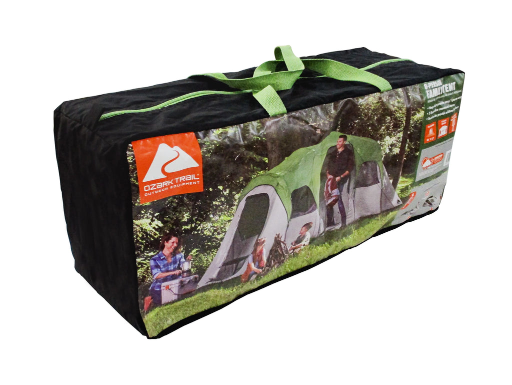 Ozark Trail 8 Person, Clip & Camp Family Tent, 16�� x 8 �� x 78", 23.81 lbs.