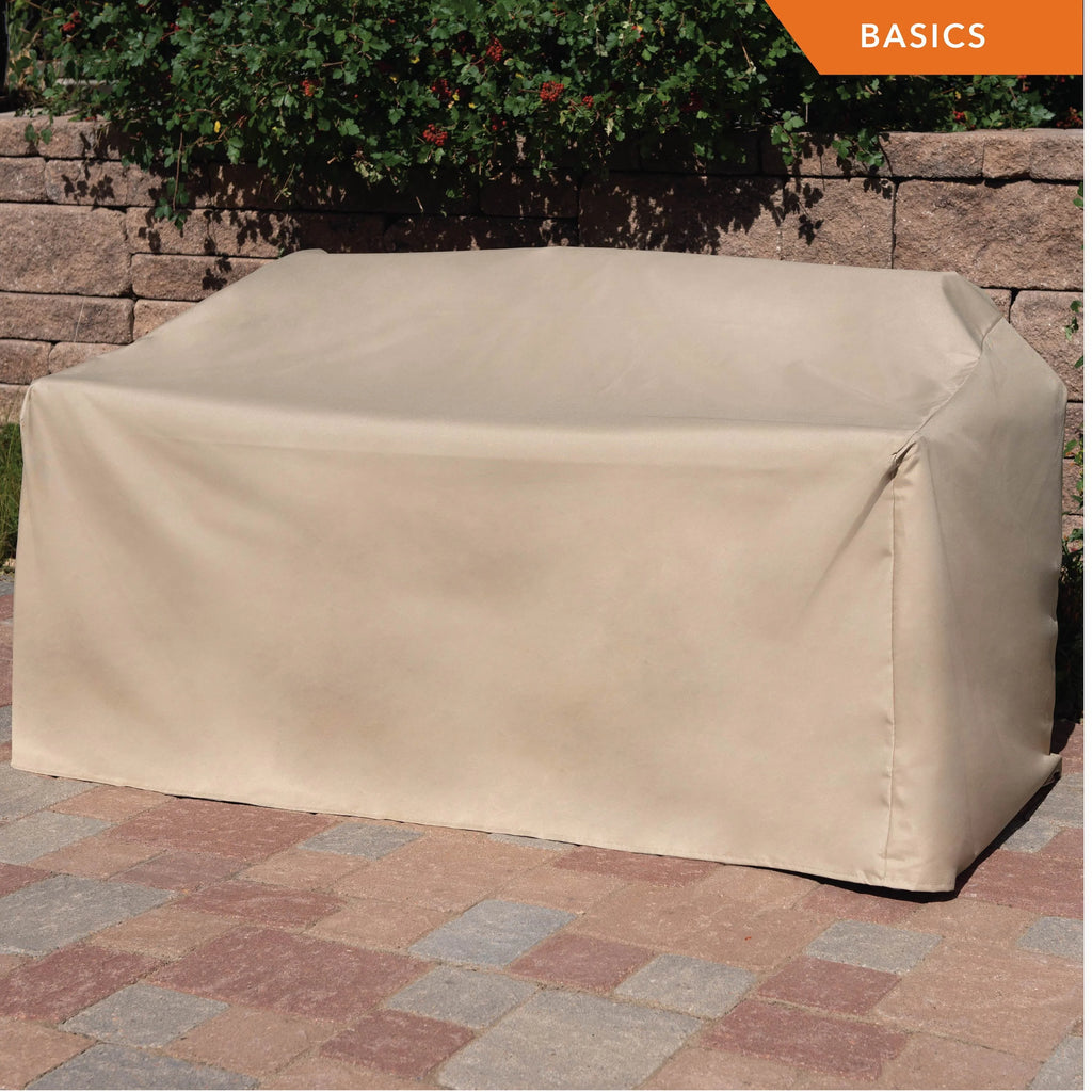 Modern Leisure Basics Patio Loveseat Cover, 2-Pack, 55"L X 33"W X 38"H, Khaki