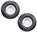 2-Pk eCustomrim 90002 Golf Cart Tires On Rims 18X8.50-8 18 x 8.50 x White 4 Lug
