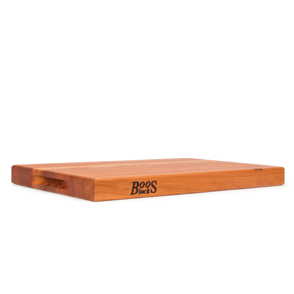 John Boos R-Board Reversible Wood Cutting Board, 18" x 12" x 1 1/2", Cherry