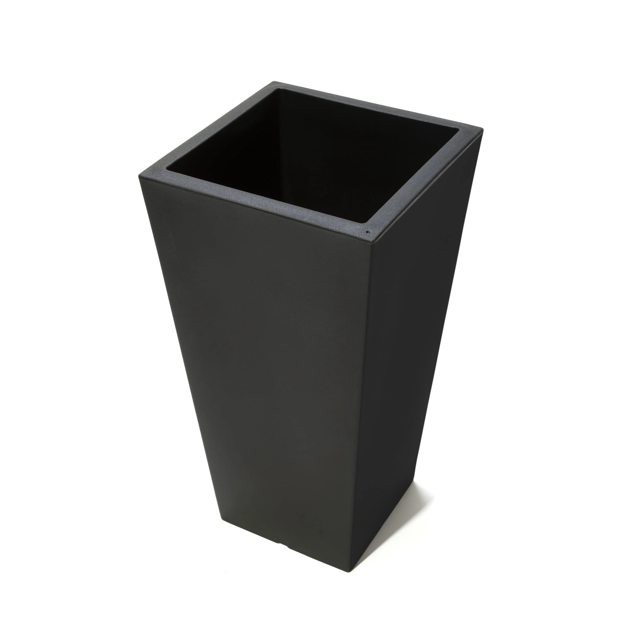 Step2 Tremont 2pk Plastic Black Square Planter 15" W x 15" D x 28" H
