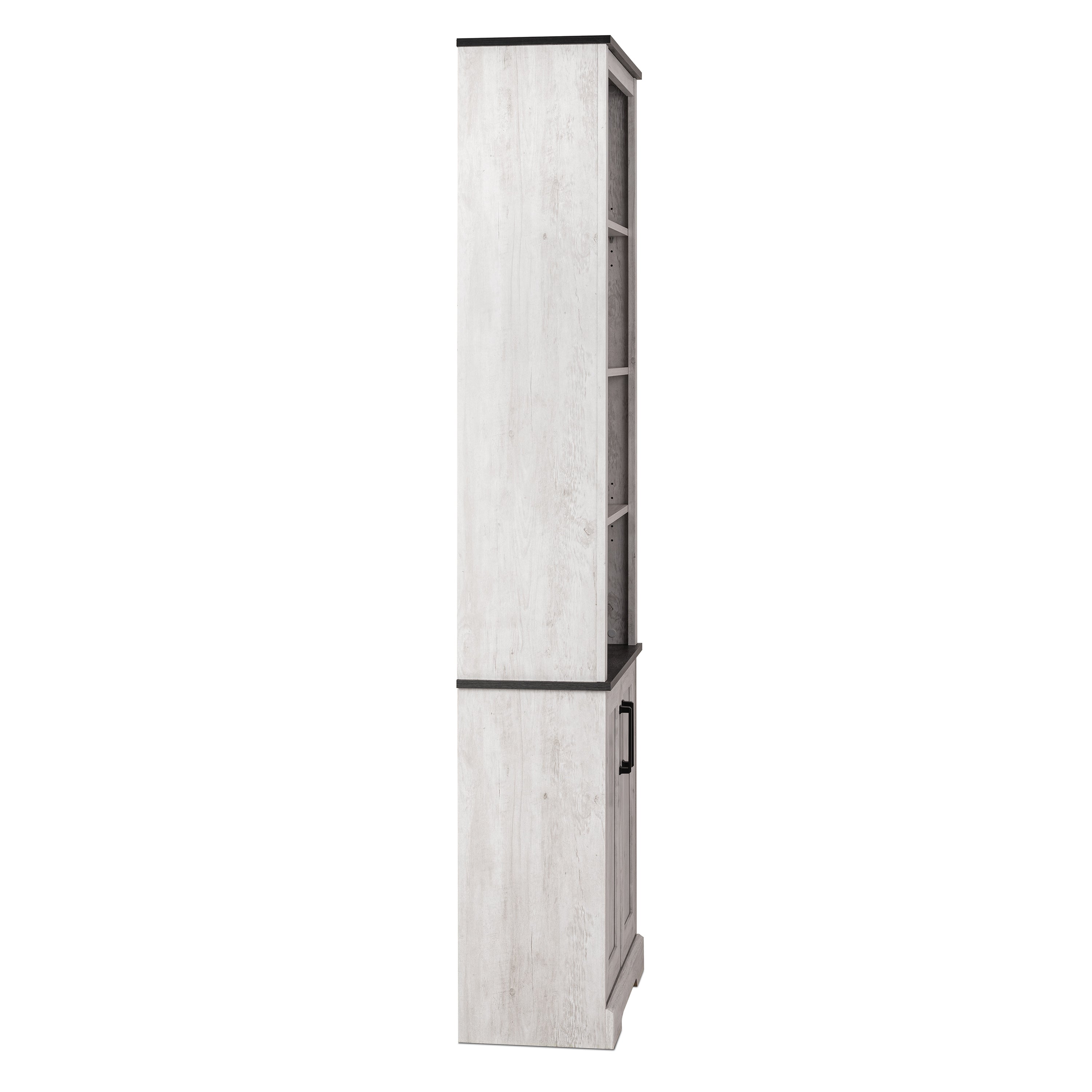 Prepac Rustic Ridge Washed White 26" W x 79.75" H x 12.5" D Bookcase