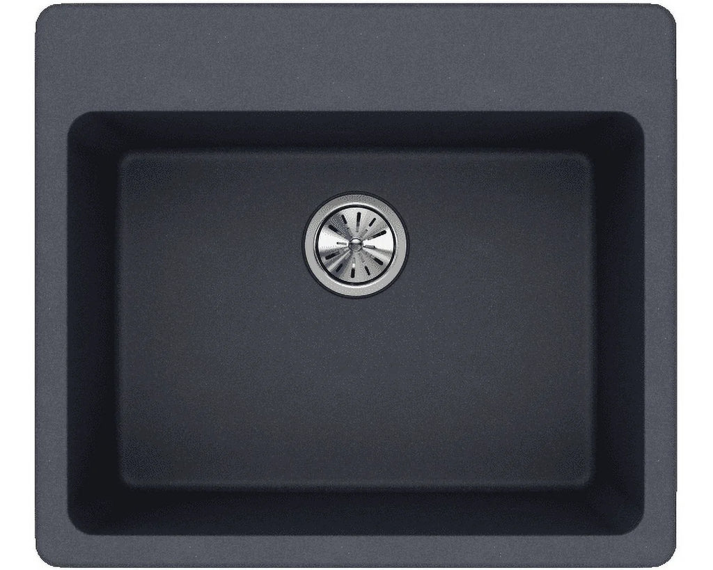 Elkay Quartz Classic 25" x 22" x 9-1/2", Single Bowl Drop-in Sink, Greystone
