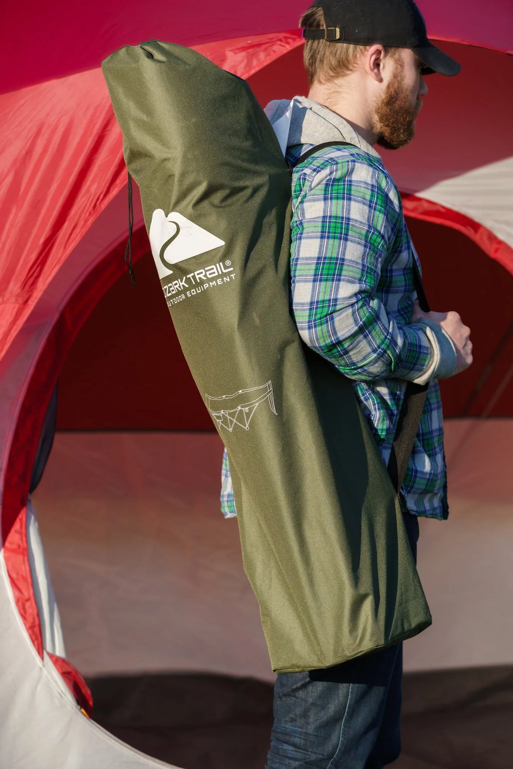Ozark Trail Adult Camp Cot, Green, 80.2 inches x 30.2 inches x 23.5 inches