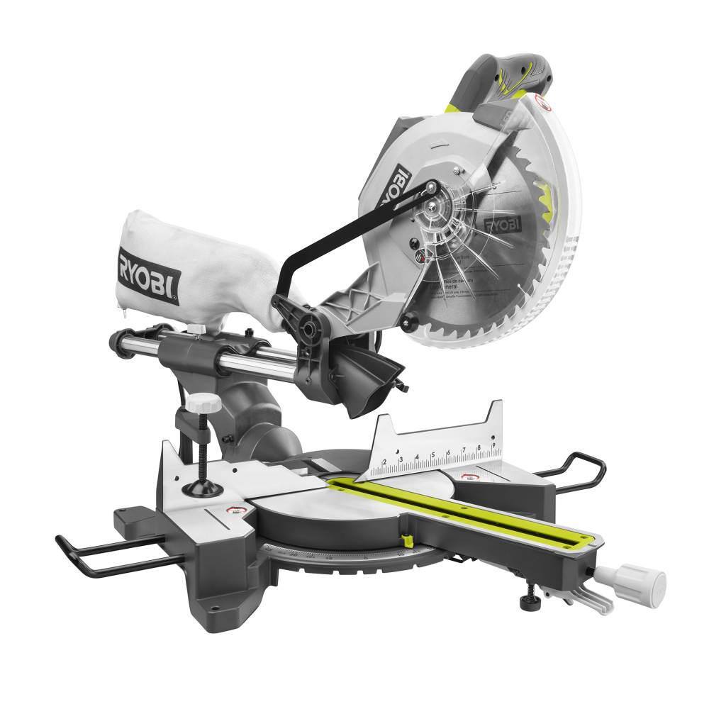 15 Amp 10-Inch Corded Sliding Compound Miter Saw with LED Cutline Indicator, Bevel & Precise Cutting Tool