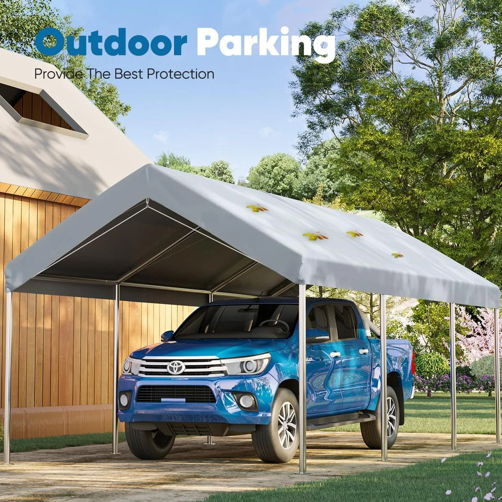 Quictent 10�?x 20�?x 8.7�?Silver Gray Carport