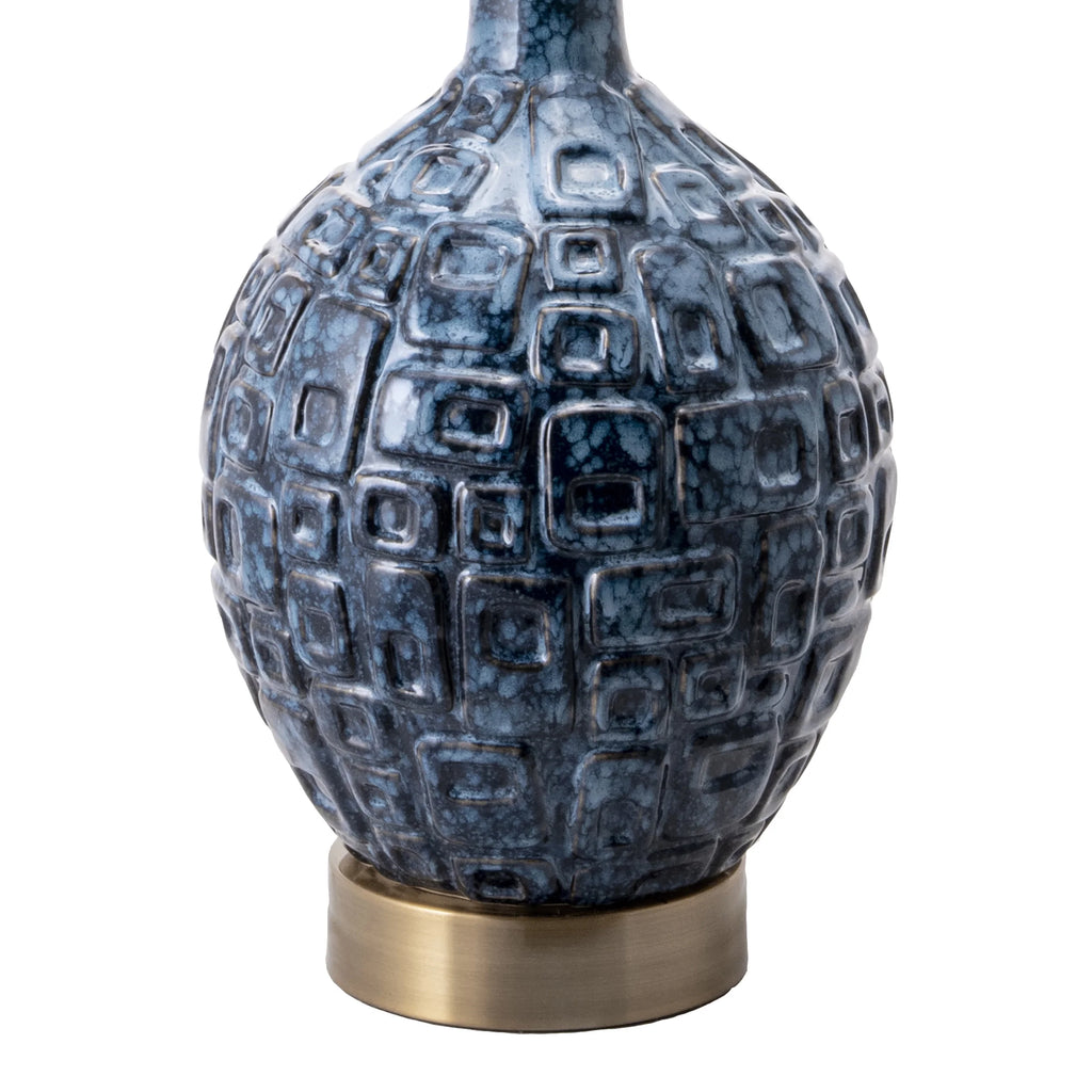 nuLOOM Tucson 28" Ceramic Table Lamp, 28" H x 15" W x 15" D, Blue