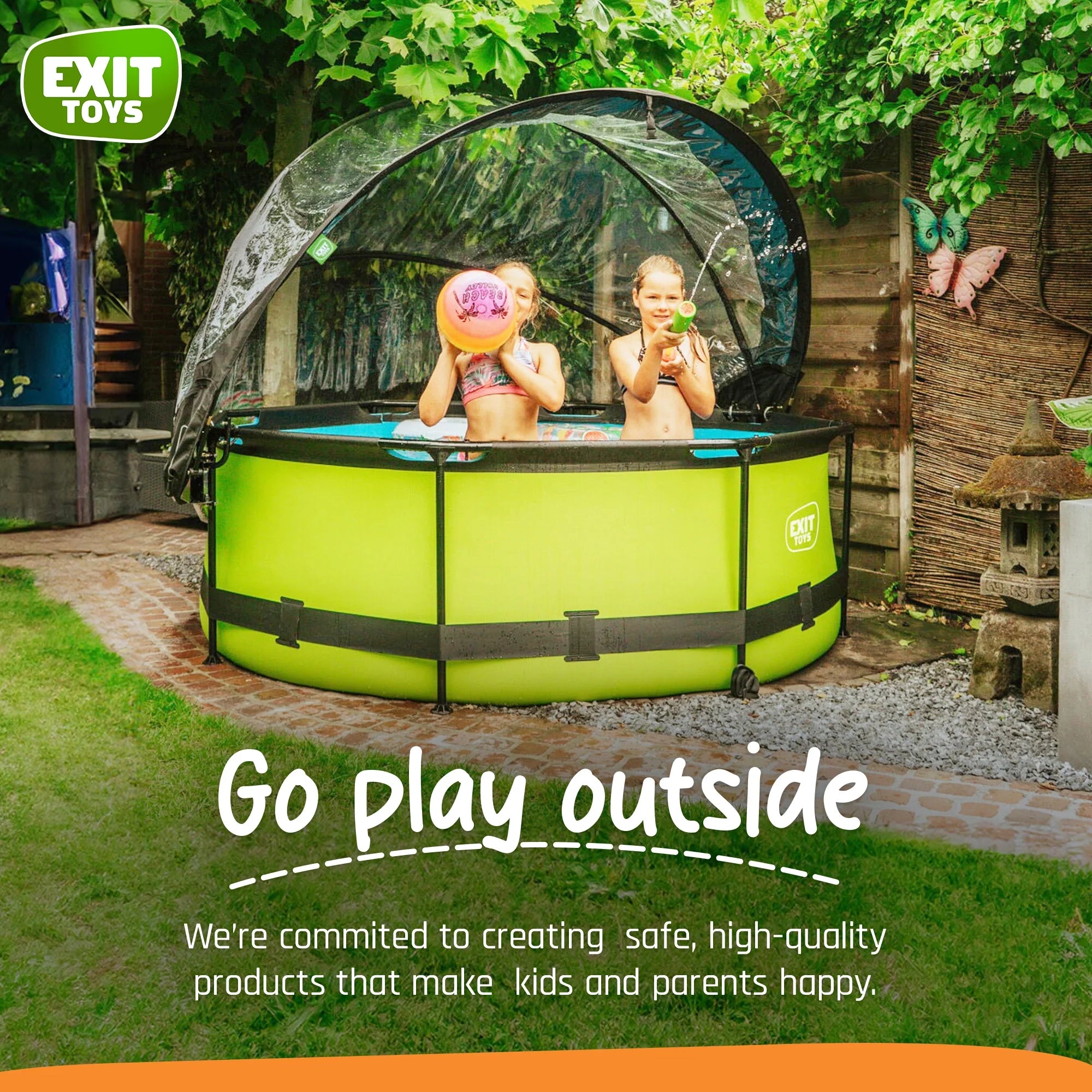 EXIT Toys UV Resistant Pool Covers, PVC Transparent, 104" x 104" x 55"