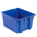 Global Industrial 274318BL Plastic Stack & Nest Storage Container - No Lid - 23.5 x 19.5 x 13 in. - Blue