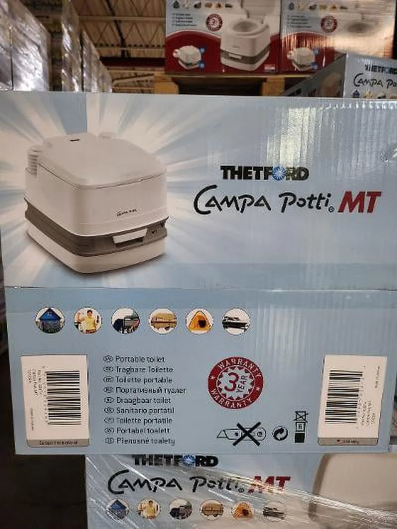 Thetford Campa-Potti MT, 4-gal Portable Toilet, Length 16.8 x Width 15.1 in x Height 13 in.