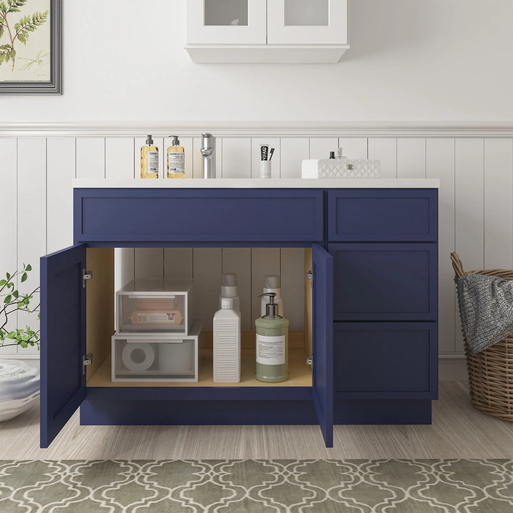 45 in. W x 21 in. D x 32.5 in. H Bath Vanity Cabinet without Top in Gray