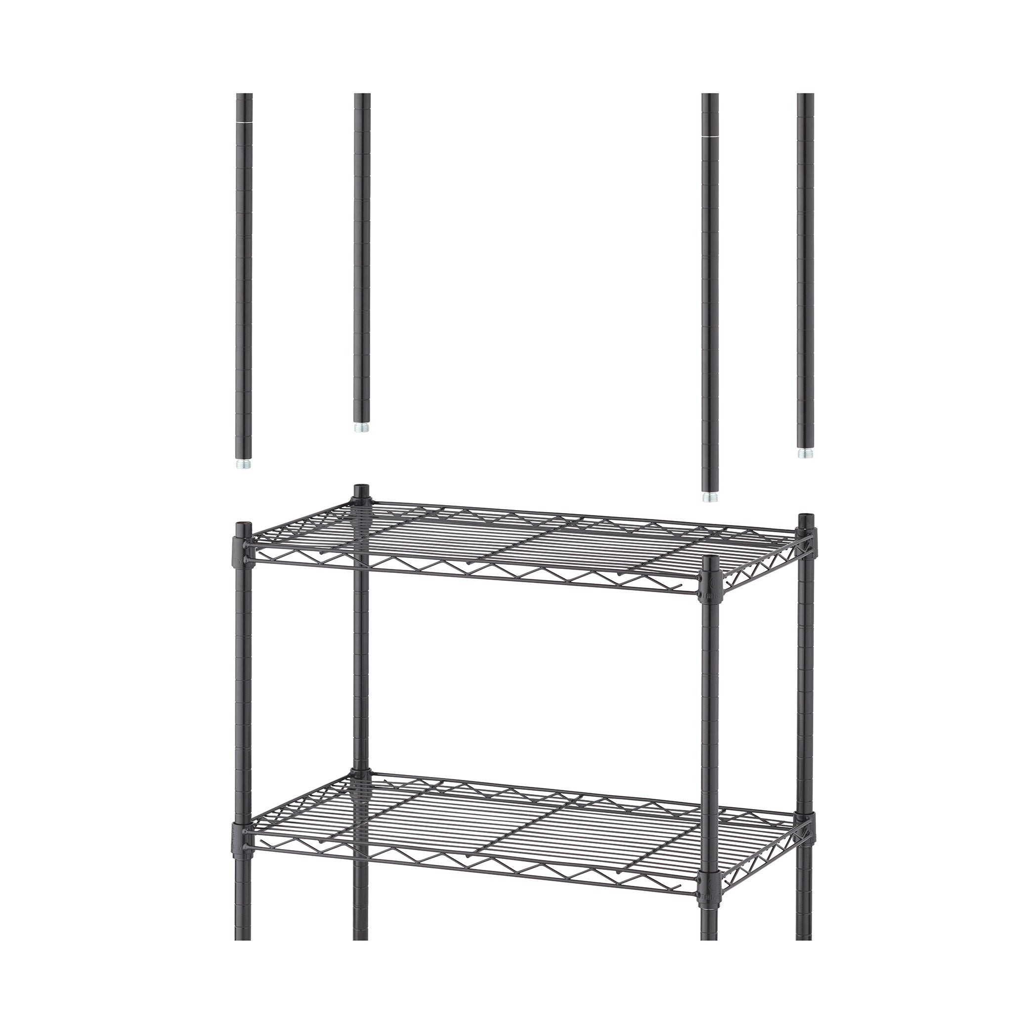 TRINITY 3-tier Modular Wire Shelving Rack 23' x 13' x 30', NSF, 2-pack
