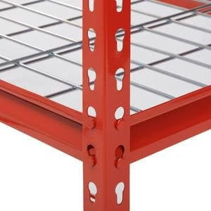 Muscle Rack 48"W x 24"D x 72"H 5-Shelf Steel Shelving, Red