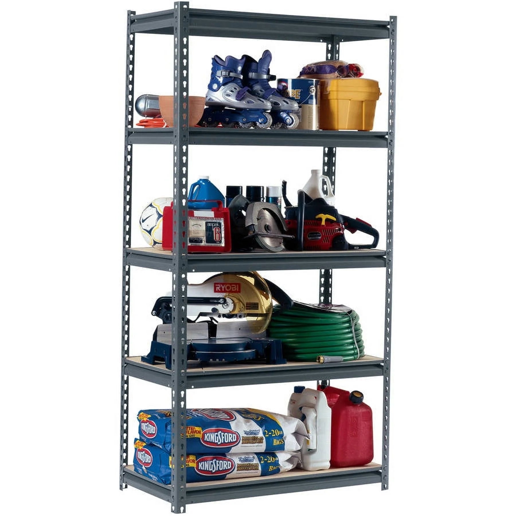 Edsal 36" W x 24" D x 72" H Steel Commercial Shleving Unit, 1250-pound Capacity