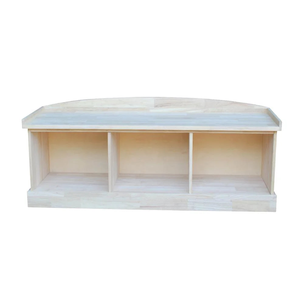 Double X-Back Bench With Arms and Shelf