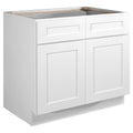 Design House Brookings Assembled Shaker Style Base Kitchen Cabinet (36" x 34.5" x 24"), Sherwin Williams? White