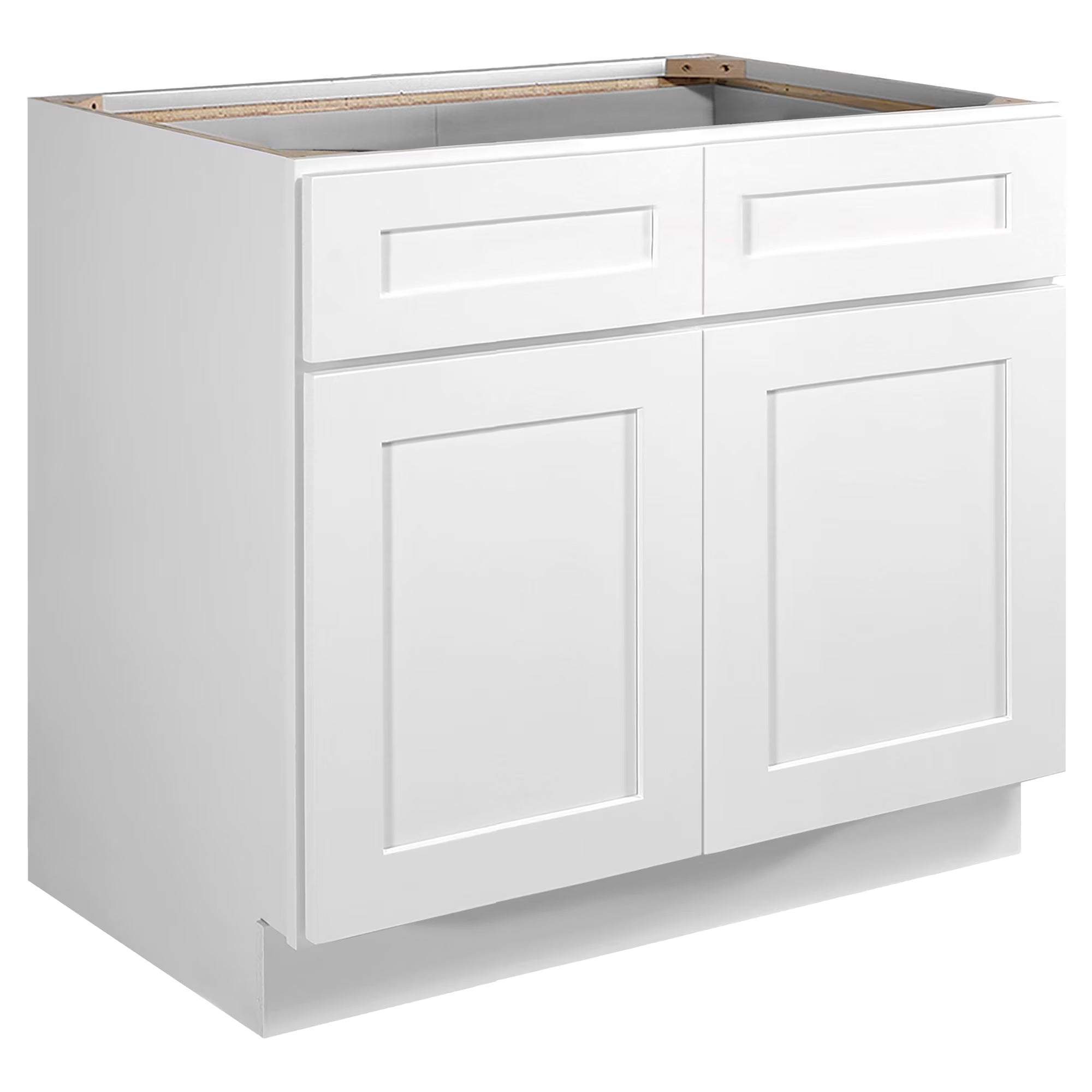Design House Brookings Assembled Shaker Style Base Kitchen Cabinet (36" x 34.5" x 24"), Sherwin Williams? White