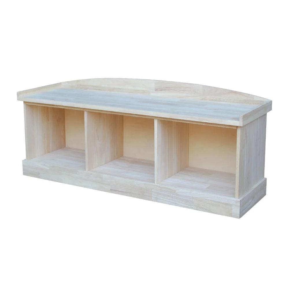 Double X-Back Bench With Arms and Shelf