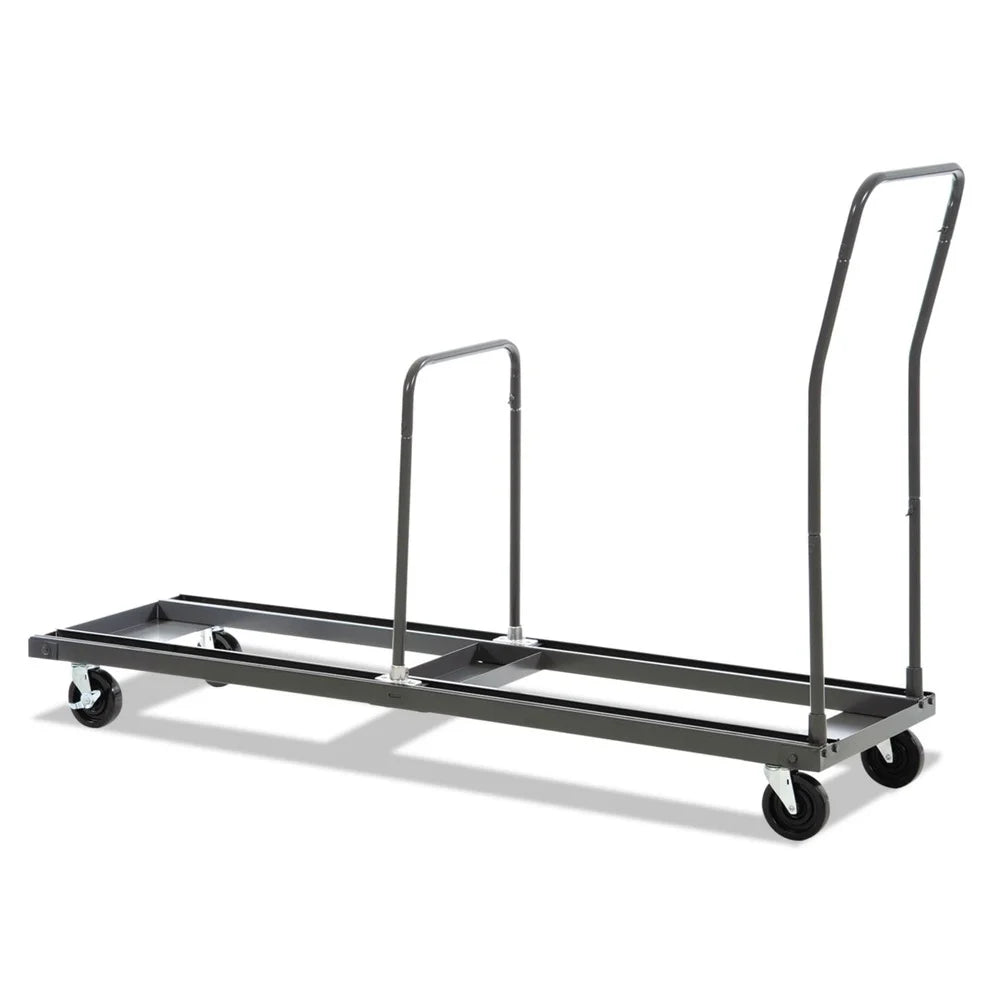 Alera ALEFTCART 20.86 in. x 50.78 in. to 72.04 in. x 43.3 in. 600 lbs. Capacity Metal Chair/Table Cart - Black