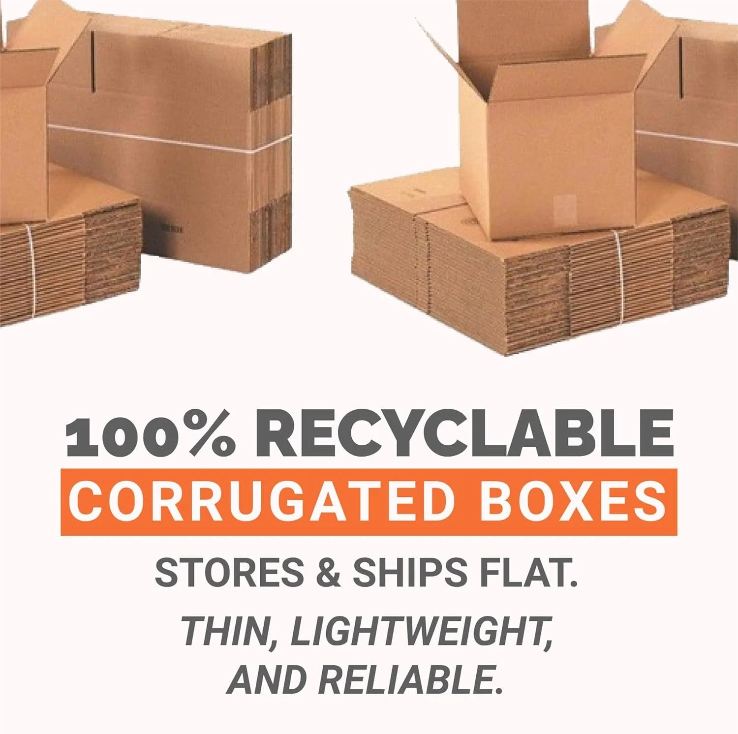 Ucanpack Corrugated Mailer Box Packing Supplies For Moving Large Black , 14 x 10 x 6" - 25 Pcs