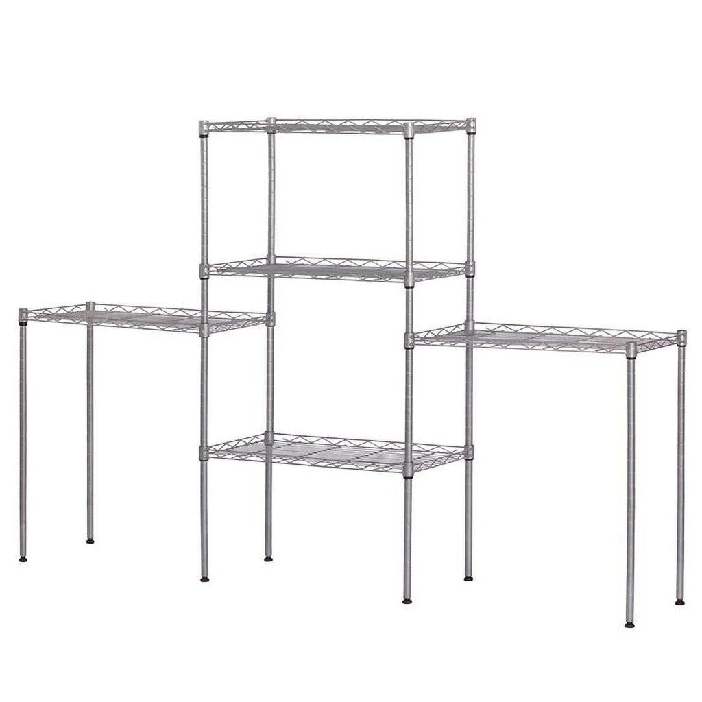 SamyoHome 60"x 22"x 12" Heavy Duty Steel Storage Rack Metal Shelf Wire Shelving, Silver