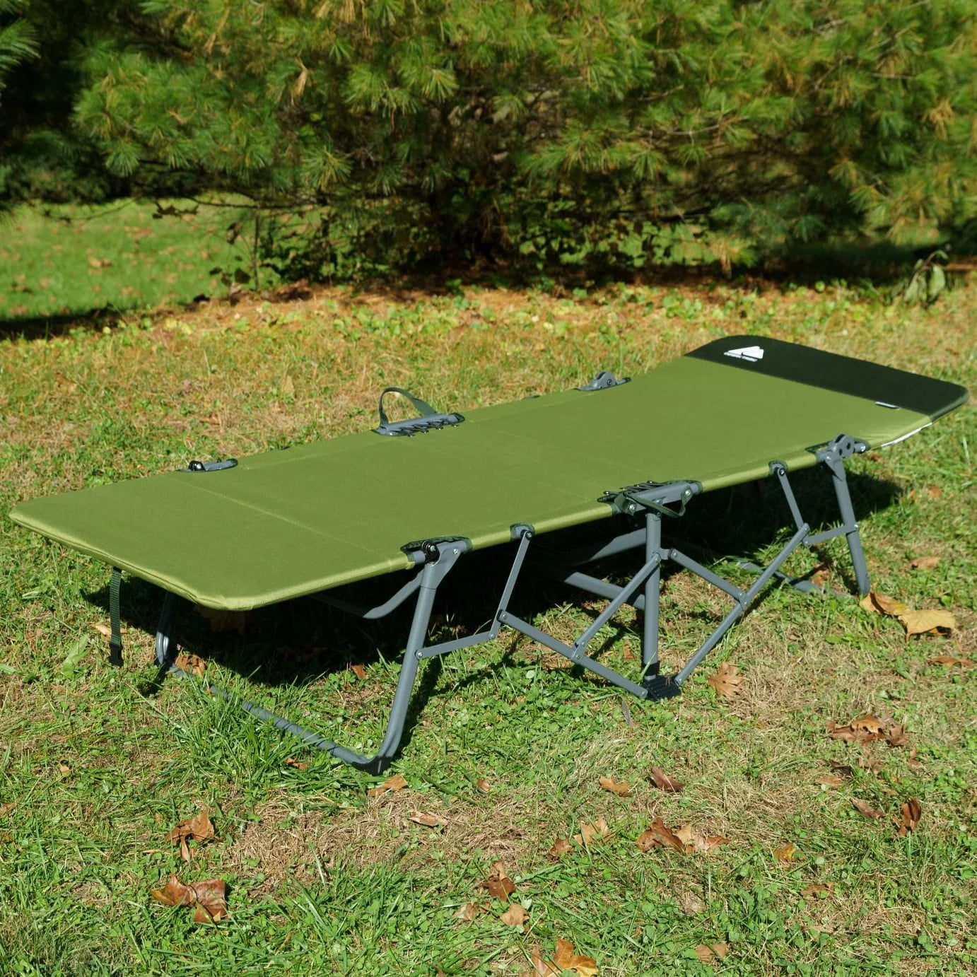 Ozark Trail Adult Quick Fold Speedy Camp Cot, Green, 79"x 33" x 16"