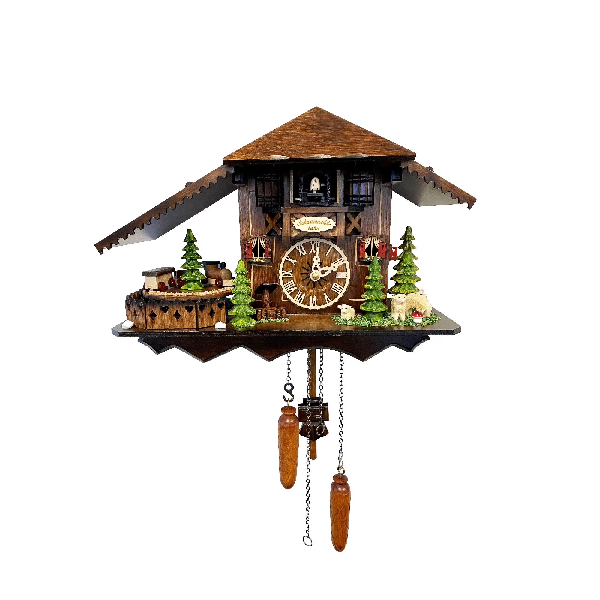 42810QMT - Engstler Battery-operated Cuckoo Clock - Full Size - 14"H x 11"W x 6.5"D