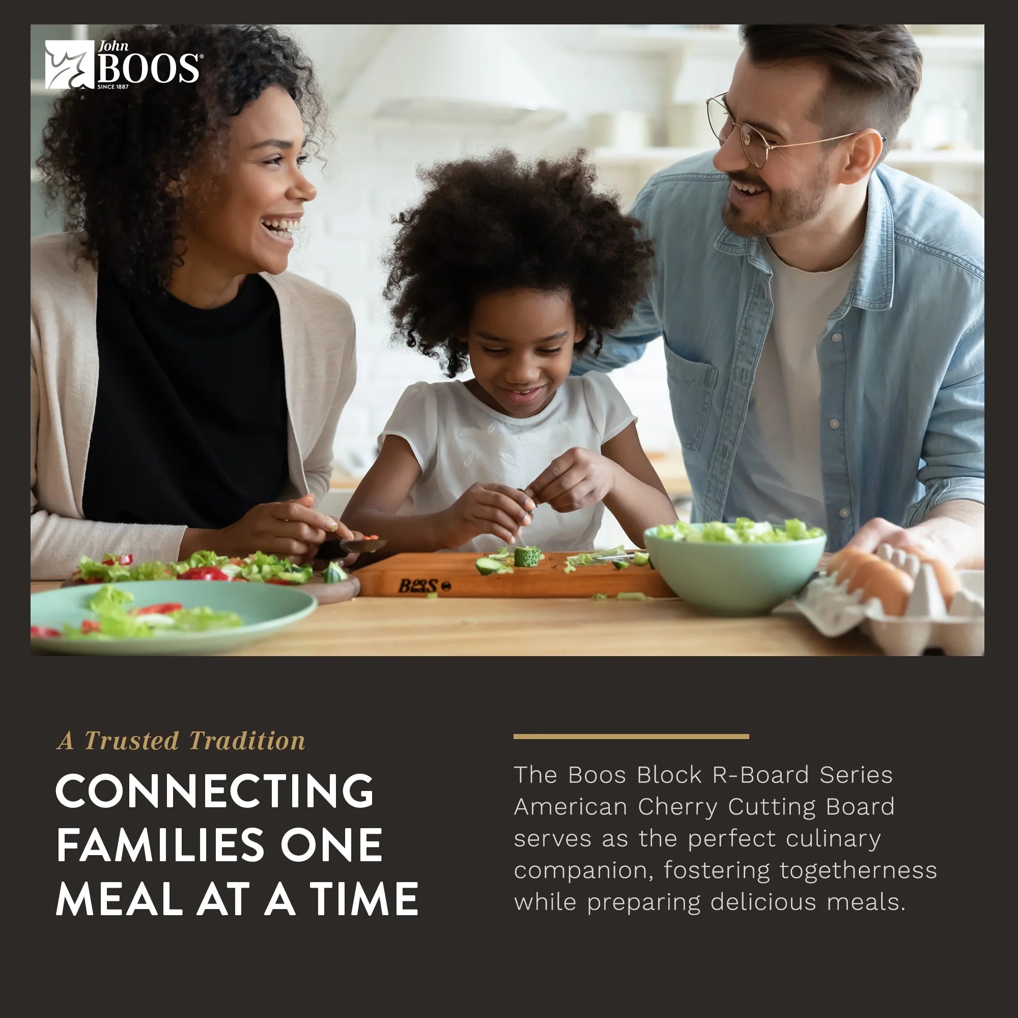 John Boos R-Board Reversible Wood Cutting Board, 18" x 12" x 1 1/2", Cherry