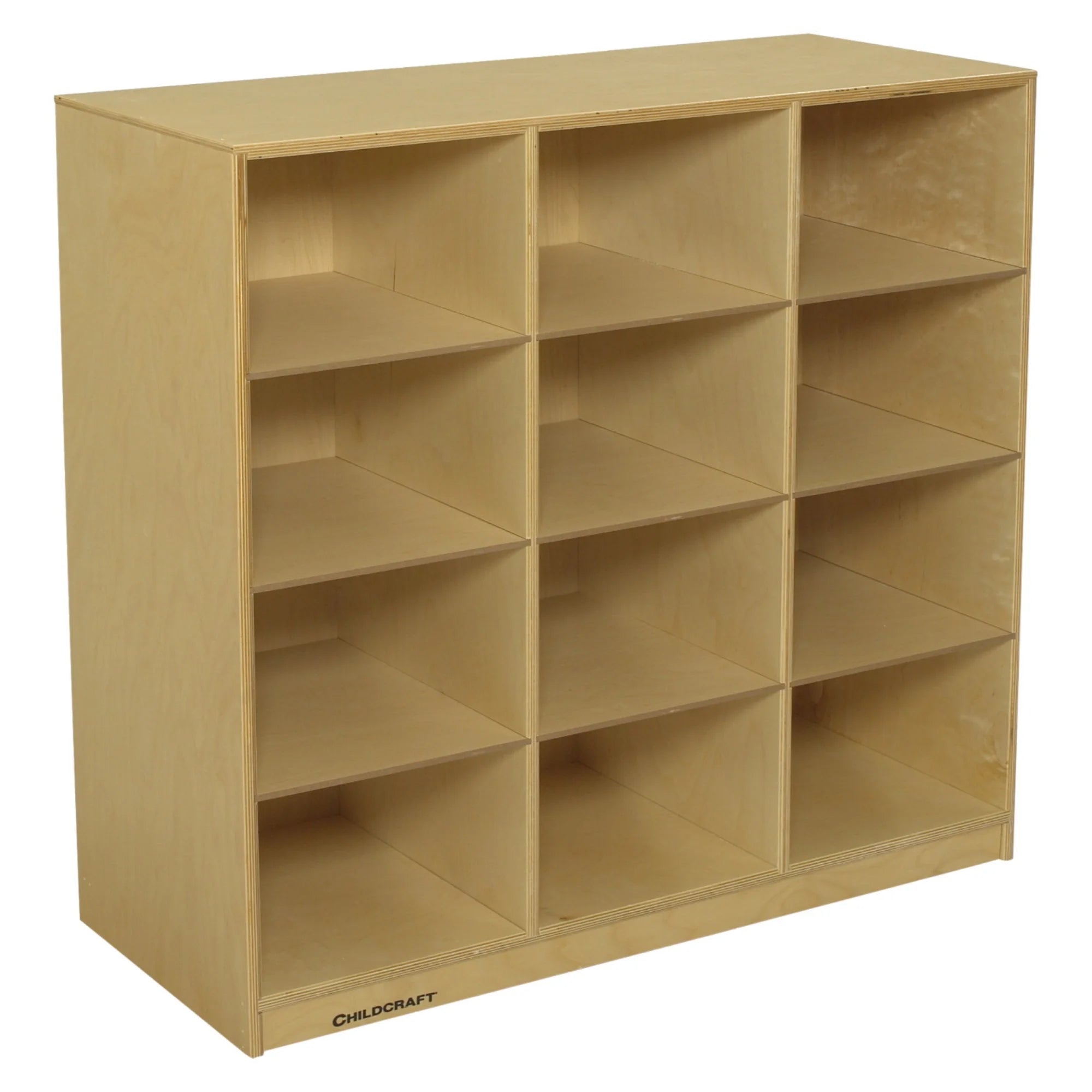 Childcraft Mobile Cubby Unit, 12 Translucent Tubs, 38-1/8 x 16 x 36 Inches