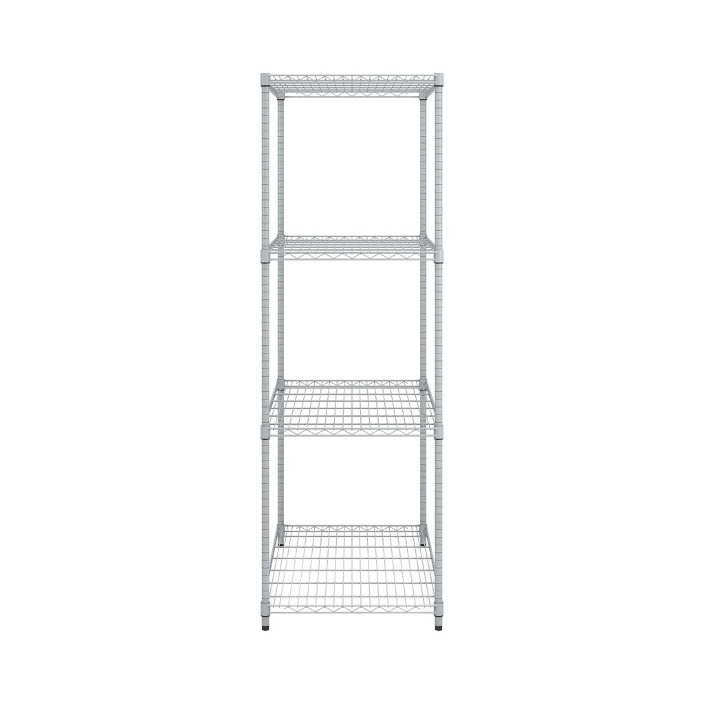 OFM Adjustable 24"W x 48"D x 72"H 4-Shelf Freestanding Shelves, Silver