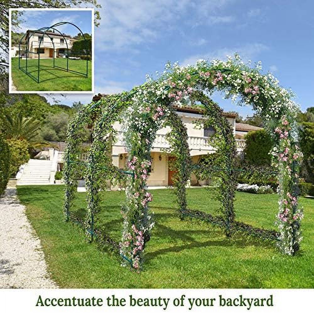 Steel Garden Arch Metal Garden Arch Multi-Size Climbing Plants Arch Arbor (6.5'x 7' x 7.2')