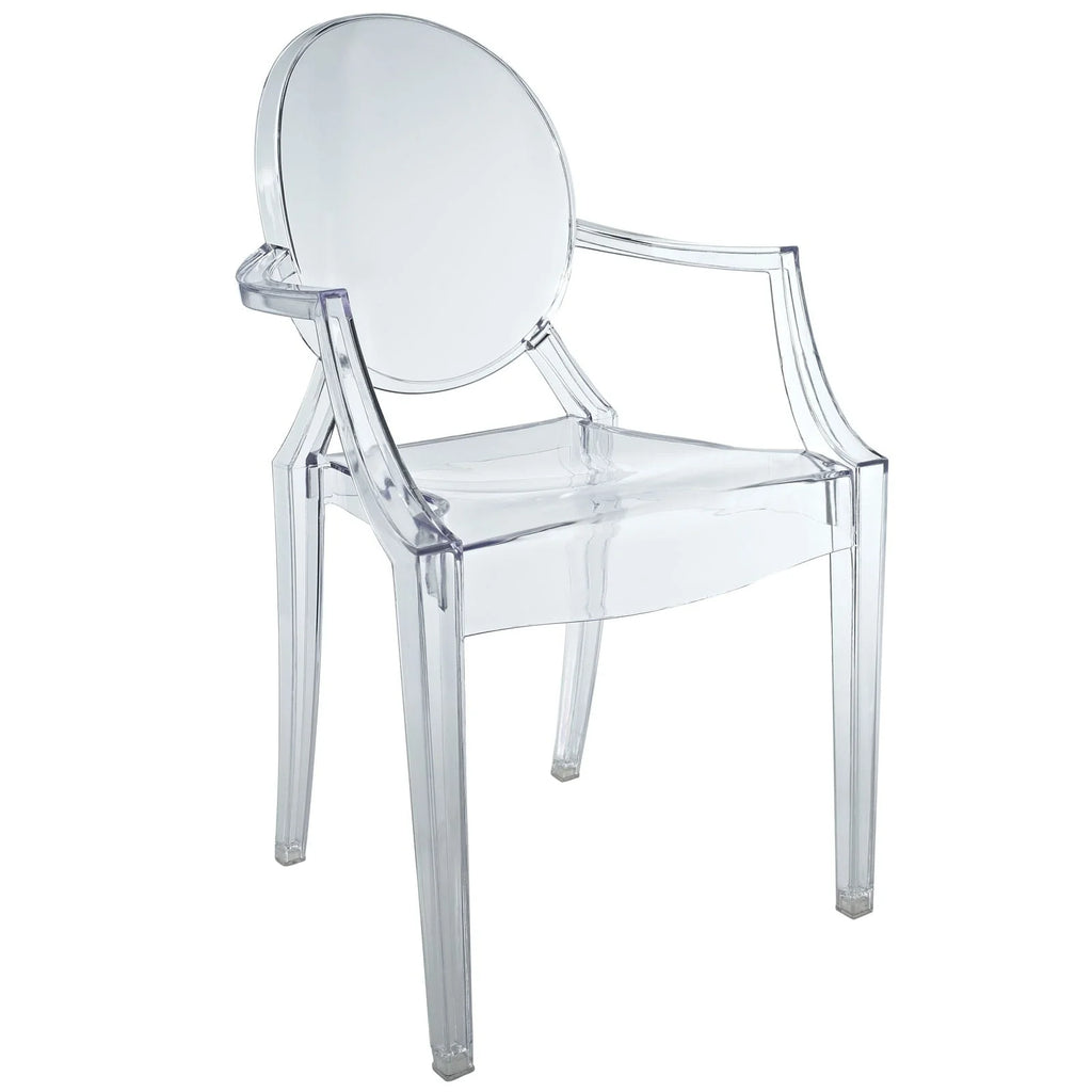 Modway Casper Miniature Chair in Clear, 3.5"l x 3.5"w x 6.5"h"