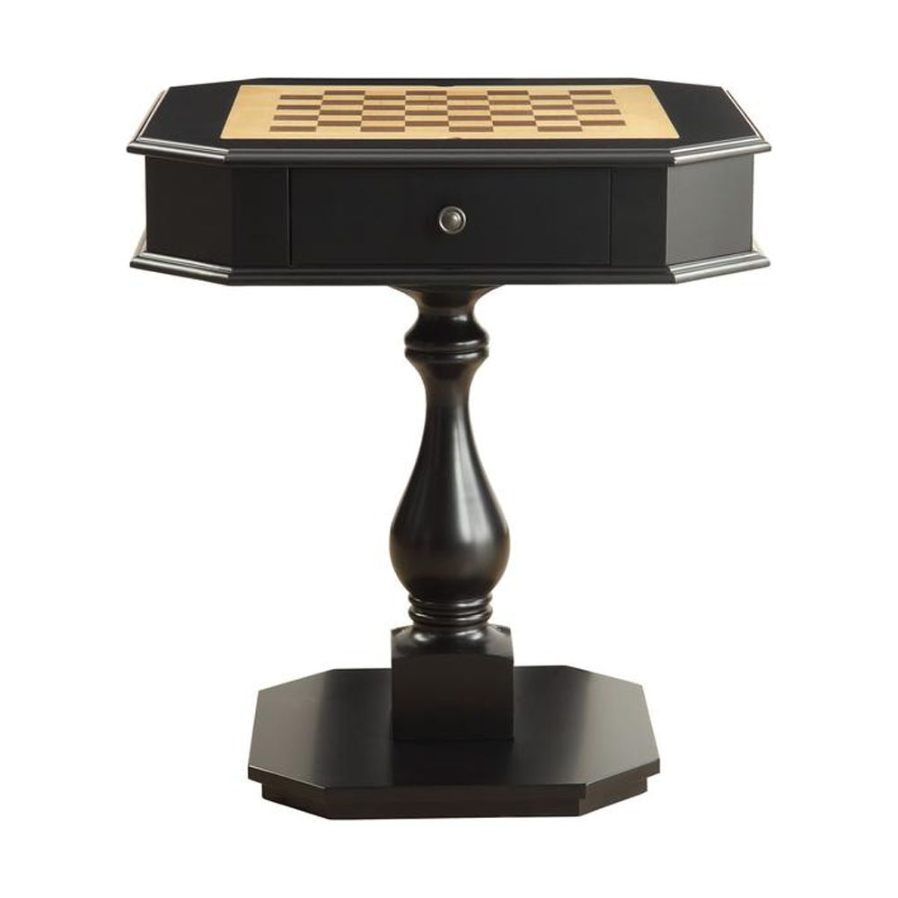 28" X 28" X 31" Black Mdf Game Table