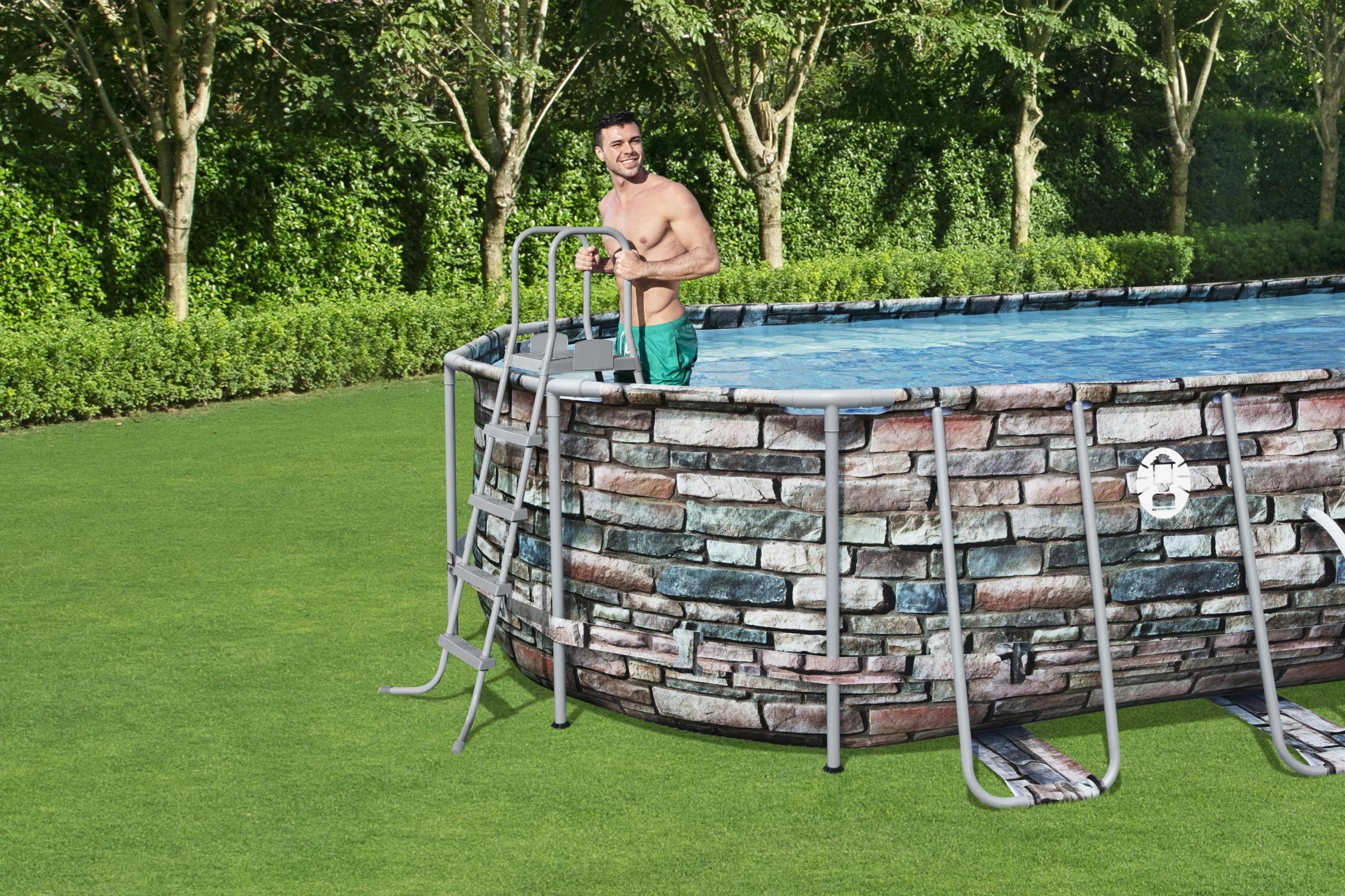 Coleman Power Steel 26 x 12 x 52 Oval Above Ground Pool Set