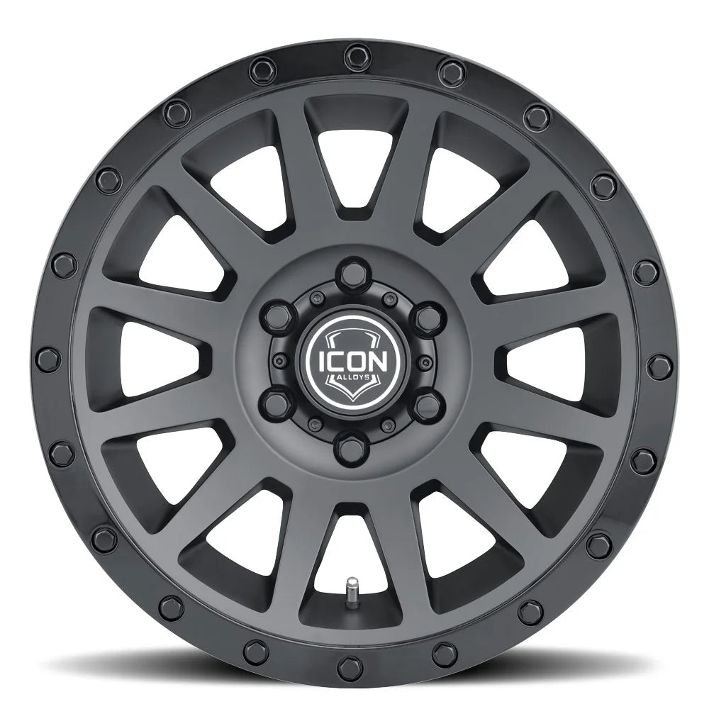 ICON Alloys Compression, Satin Black, 17 x 8.5 / 6 x 135, 6mm Offset, 5" BS