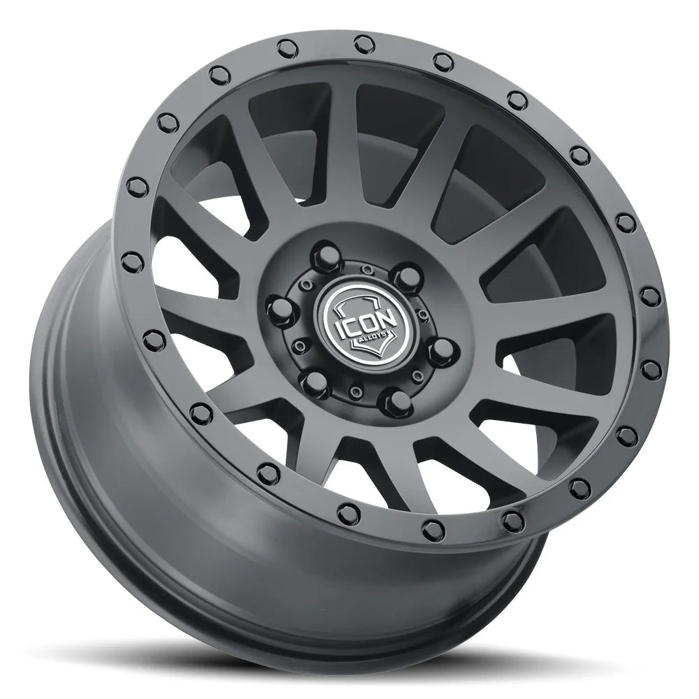 Icon Vehicle Dynamics 2017858347Sb 17 X 8.5 Compression 6 X 5.5In 4.75Inbp 0Mm Offset- Sat Black