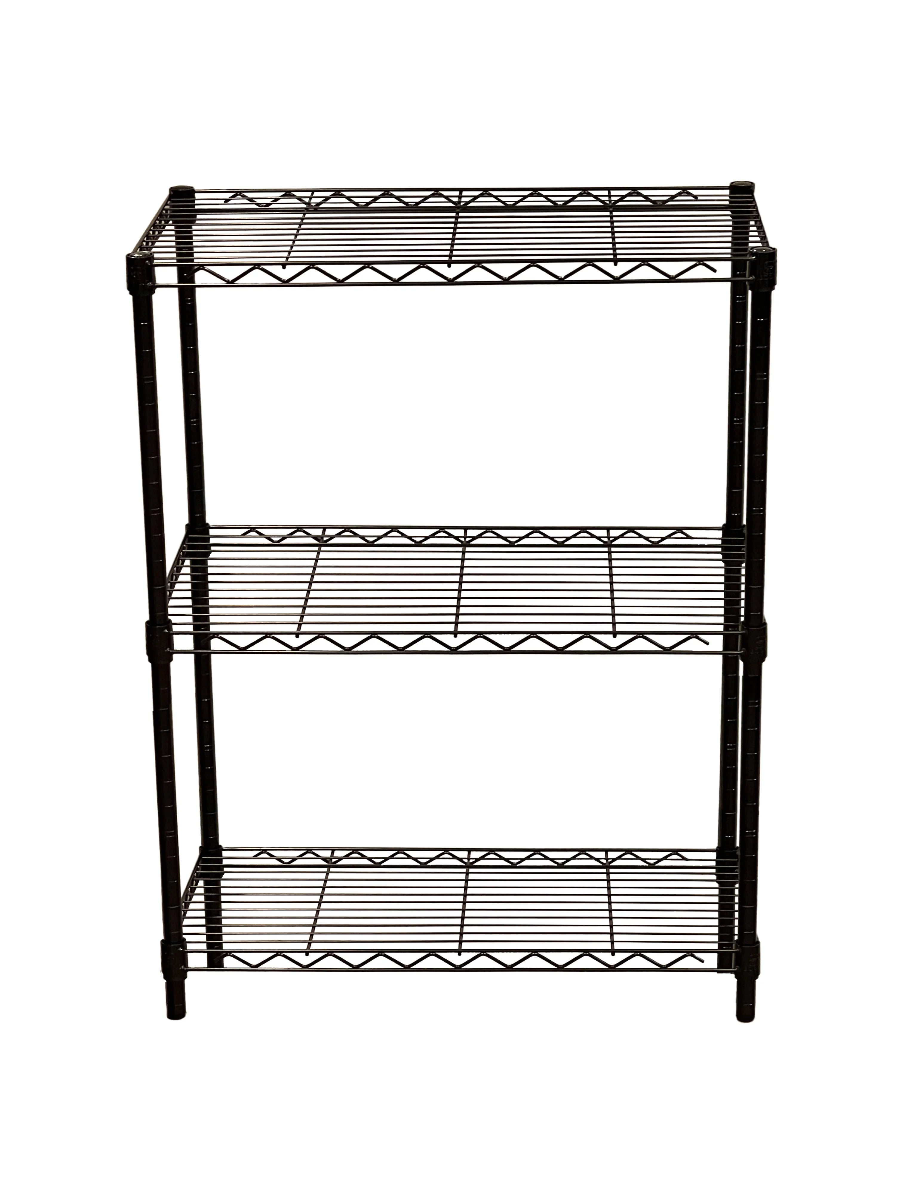 Juggernaut Storage Easy Assembly 24"W x 14"D x 30"H 3-Shelf Shelving Unit, Black