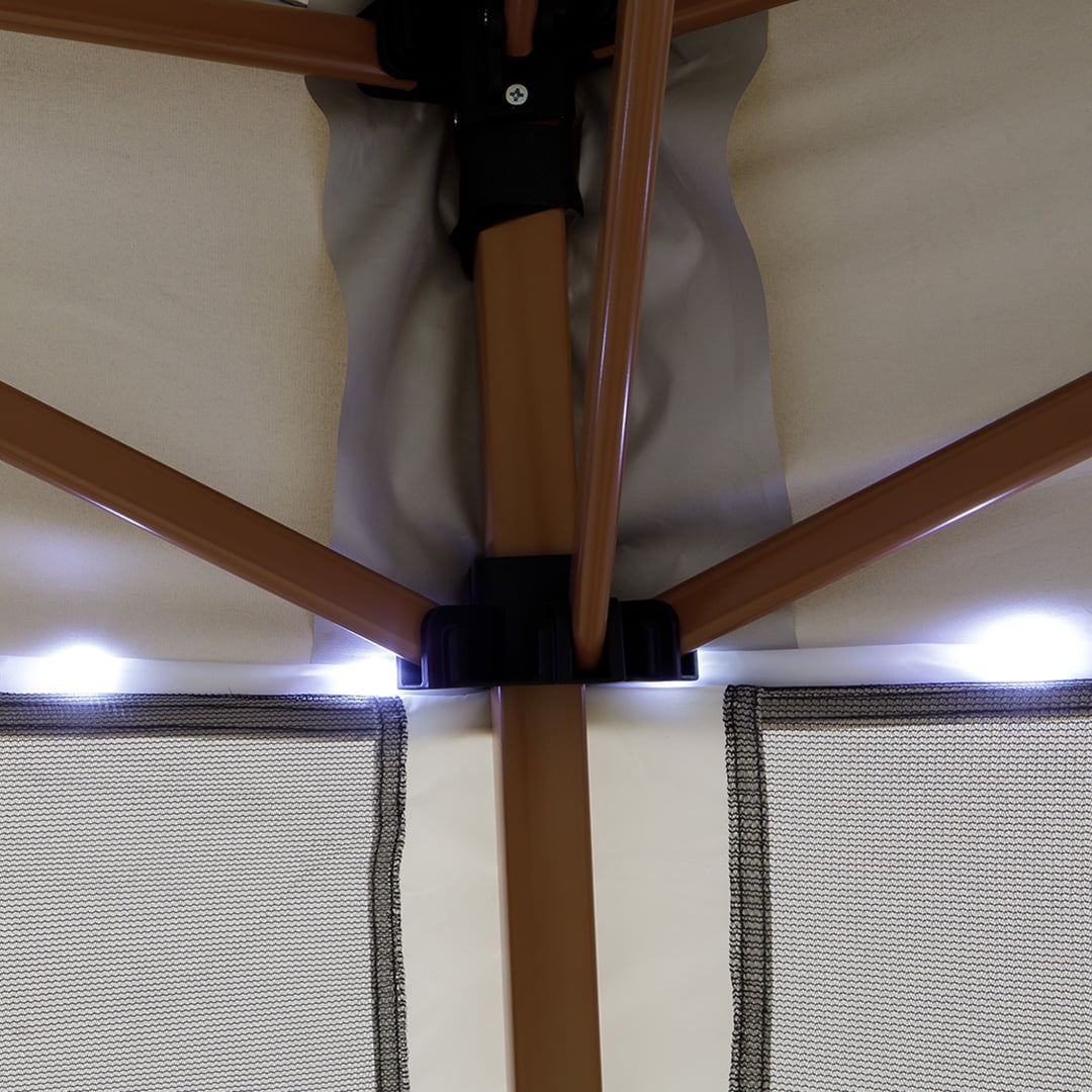 12' x 10' Glamping Hexagon Lighted Canopy