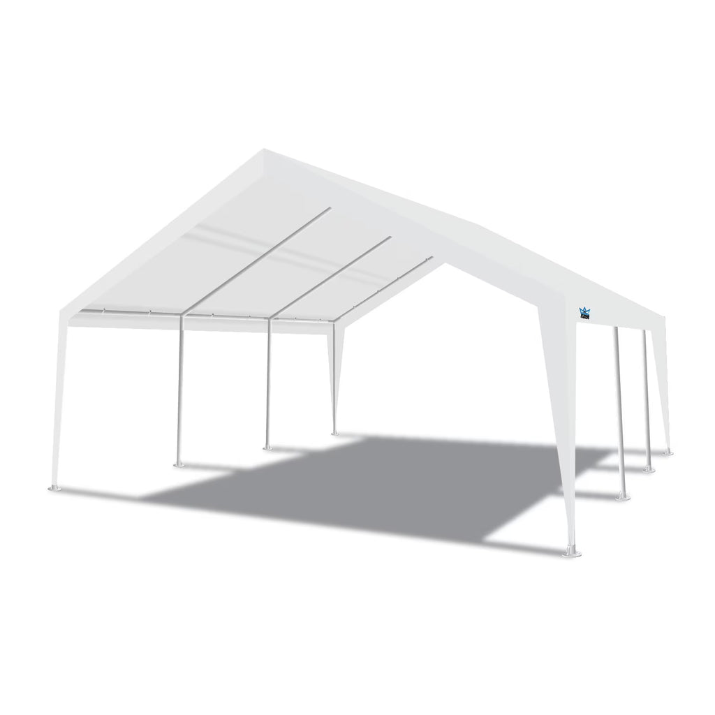 King Canopy Expandable Canopy 12' x 20' / 20' x 20', Steel Frame, 8-Leg, White