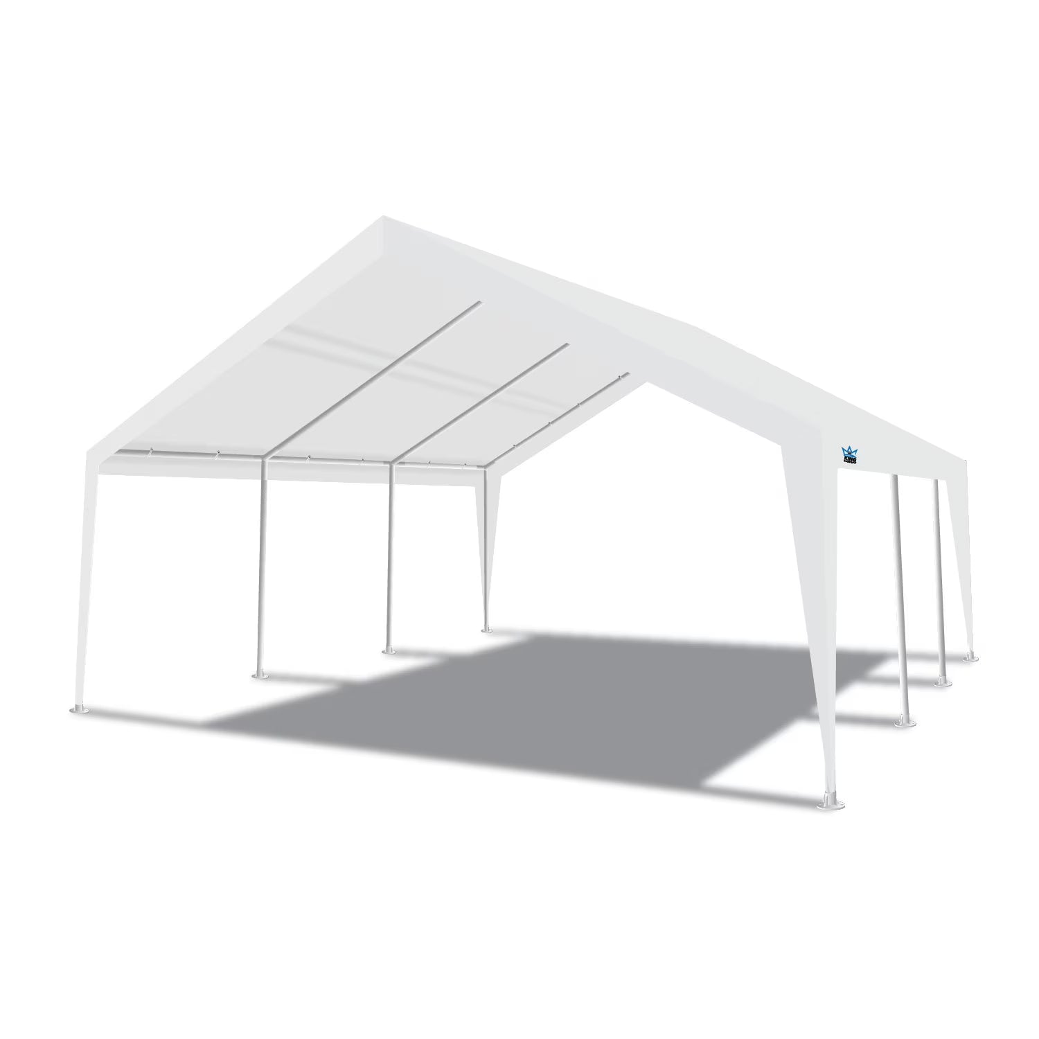 King Canopy Expandable Canopy 12' x 20' / 20' x 20', Steel Frame, 8-Leg, White