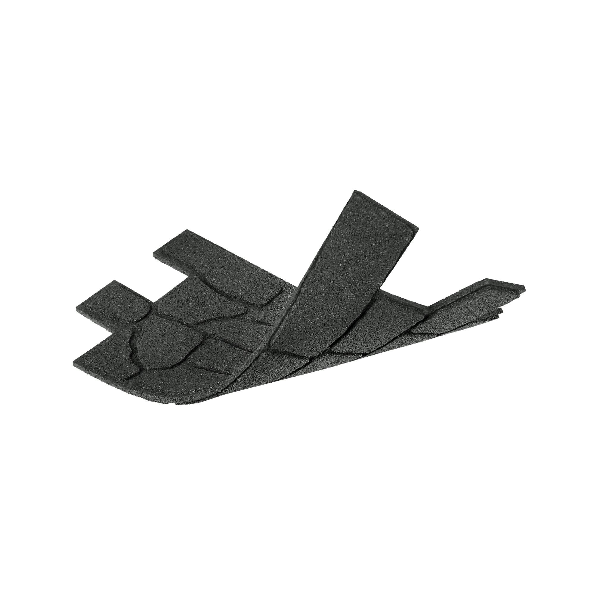 GroundSmart 24" x 12" x 5/8" Black Interlocking Dual-Sided Rubber Paver, 9 Pack